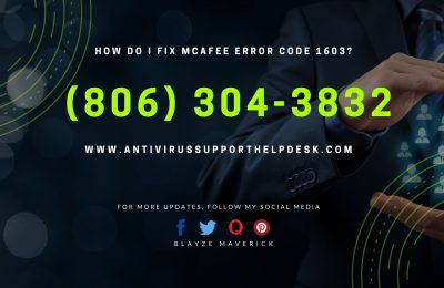 How do I fix McAfee error code 1603?