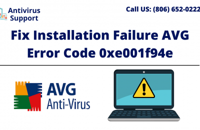 3 Steps To Fix Installation Failure AVG Error Code 0xe001f94e